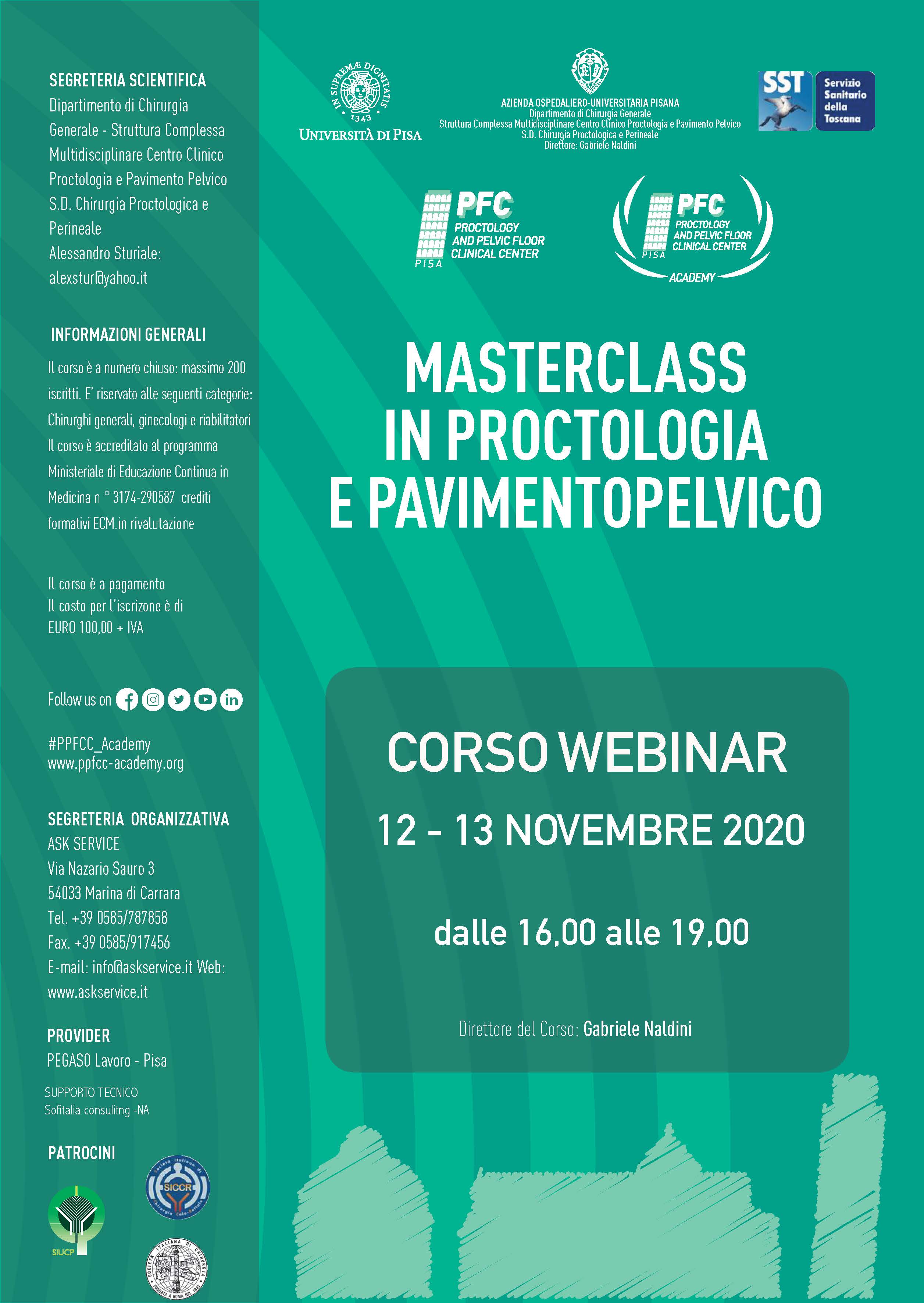 MASTERCLASS IN PROCTOLOGIA E PAVIMENTO PELVICO